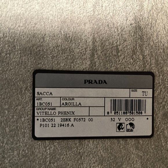 Prada Vitello Phenix Logo Hobo Taupe - Picture 6 of 7